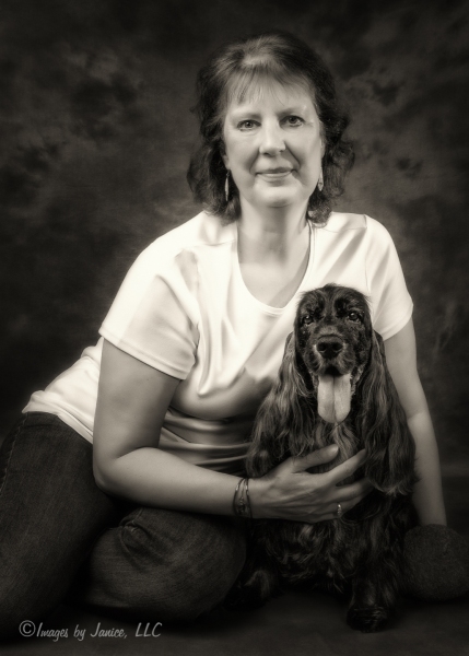 English Cocker with owner